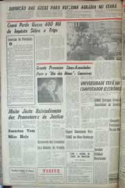 Página do jornal Correio do Ceará de maio de 1967