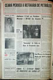 Página do jornal Correio do Ceará de junho de 1967