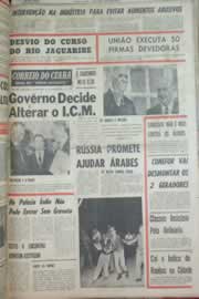 Página do jornal Correio do Ceará de junho de 1967