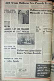 Página do jornal Correio do Ceará de junho de 1967