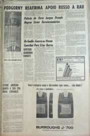 Página do jornal Correio do Ceará de junho de 1967