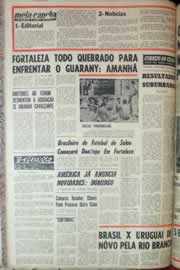 Página do jornal Correio do Ceará de junho de 1967