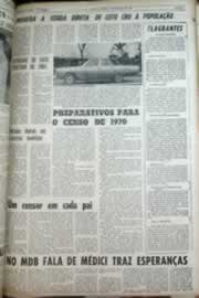 Página do jornal Correio do Ceará de outubro de 1969