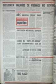 Página do jornal Correio do Ceará de outubro de 1969