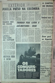 Página do jornal Correio do Ceará de abril de 1970