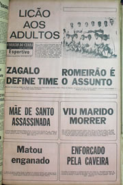Página do jornal Correio do Ceará de abril de 1970