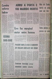 Página do jornal Correio do Ceará de abril de 1970