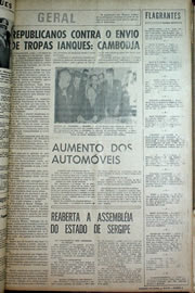 Página do jornal Correio do Ceará de abril de 1970
