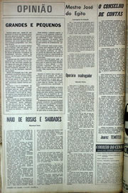 Página do jornal Correio do Ceará de maio de 1970