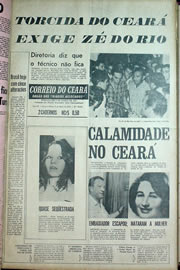 Página do jornal Correio do Ceará de maio de 1970