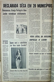 Página do jornal Correio do Ceará de maio de 1970