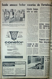 Página do jornal Correio do Ceará de maio de 1970