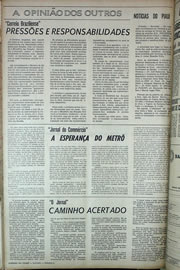 Página do jornal Correio do Ceará de maio de 1970