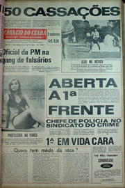 Página do jornal Correio do Ceará de maio de 1970
