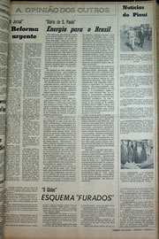 Página do jornal Correio do Ceará de maio de 1970