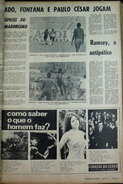 Página do jornal Correio do Ceará de maio de 1970