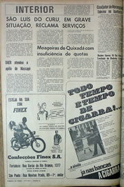Página do jornal Correio do Ceará de maio de 1970
