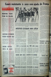 Página do jornal Correio do Ceará de junho de 1970