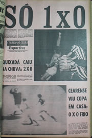 Página do jornal Correio do Ceará de junho de 1970