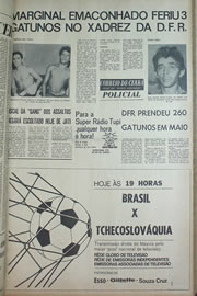 Página do jornal Correio do Ceará de junho de 1970