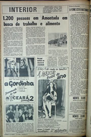 Página do jornal Correio do Ceará de junho de 1970