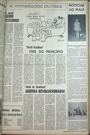 Página do jornal Correio do Ceará de junho de 1970