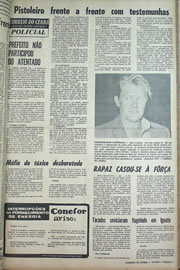 Página do jornal Correio do Ceará de junho de 1970