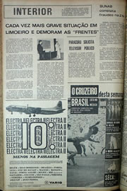 Página do jornal Correio do Ceará de junho de 1970
