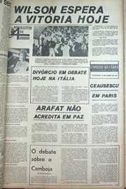 Página do jornal Correio do Ceará de junho de 1970