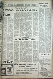 Página do jornal Correio do Ceará de junho de 1970