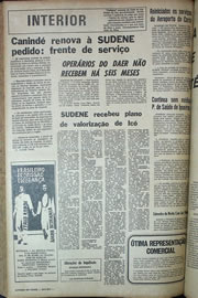 Página do jornal Correio do Ceará de junho de 1970