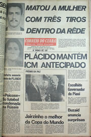 Página do jornal Correio do Ceará de junho de 1970