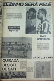 Página do jornal Correio do Ceará de junho de 1970