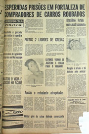 Página do jornal Correio do Ceará de junho de 1970