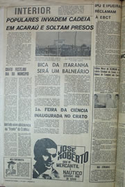 Página do jornal Correio do Ceará de julho de 1970