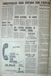 Página do jornal Correio do Ceará de julho de 1970