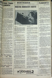 Página do jornal Correio do Ceará de julho de 1970