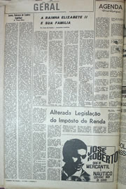 Página do jornal Correio do Ceará de julho de 1970