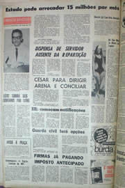 Página do jornal Correio do Ceará de julho de 1970