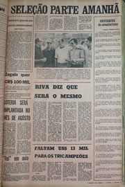 Página do jornal Correio do Ceará de julho de 1970