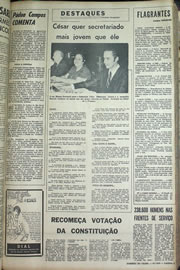 Página do jornal Correio do Ceará de julho de 1970