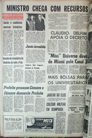 Página do jornal Correio do Ceará de julho de 1970