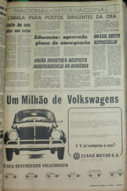 Página do jornal Correio do Ceará de julho de 1970