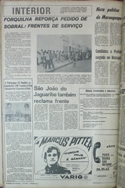 Página do jornal Correio do Ceará de julho de 1970