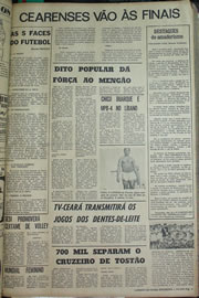 Página do jornal Correio do Ceará de julho de 1970