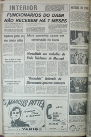 Página do jornal Correio do Ceará de julho de 1970