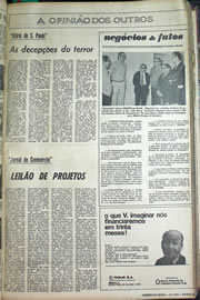 Página do jornal Correio do Ceará de julho de 1970