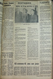 Página do jornal Correio do Ceará de julho de 1970