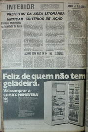 Página do jornal Correio do Ceará de julho de 1970