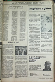 Página do jornal Correio do Ceará de julho de 1970